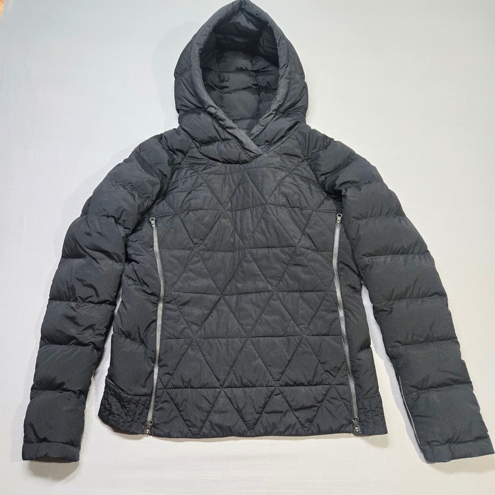 lululemon athletica Black Quilted Hooded Puffer Jacket